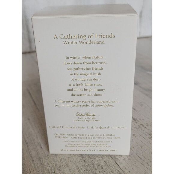 Hallmark a gathering of friends 2007 ornament snow globe Xmas - Picture 4 of 5